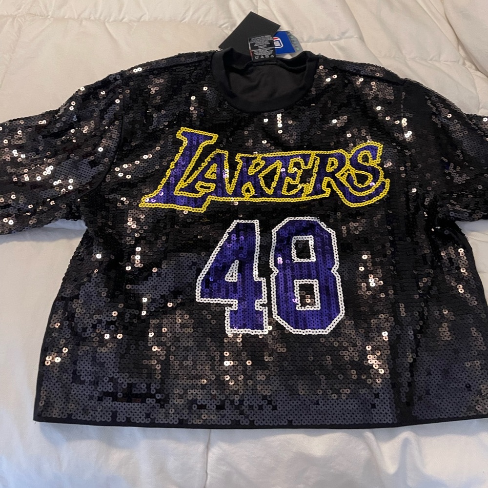 Sequined Lakers Crop top